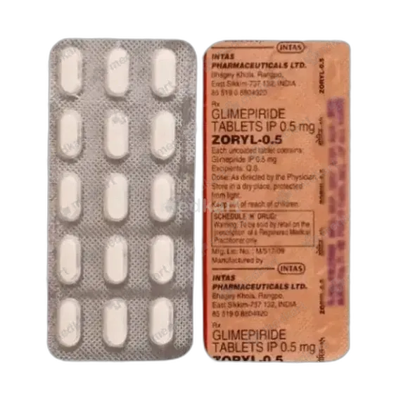 zoryl 0.5mg tablet 10's